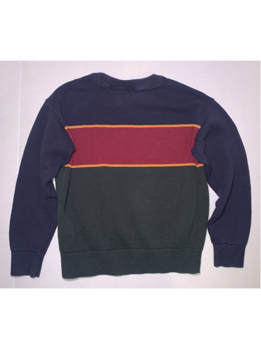 Gap Kids Boys Tops Striped Gap Logo Crew Neck School Sweater Size 8 Medium Boys - Picture 13 of 16